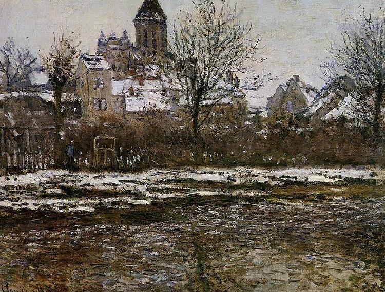 Claude Monet Effet de neige a Vetheul china oil painting image